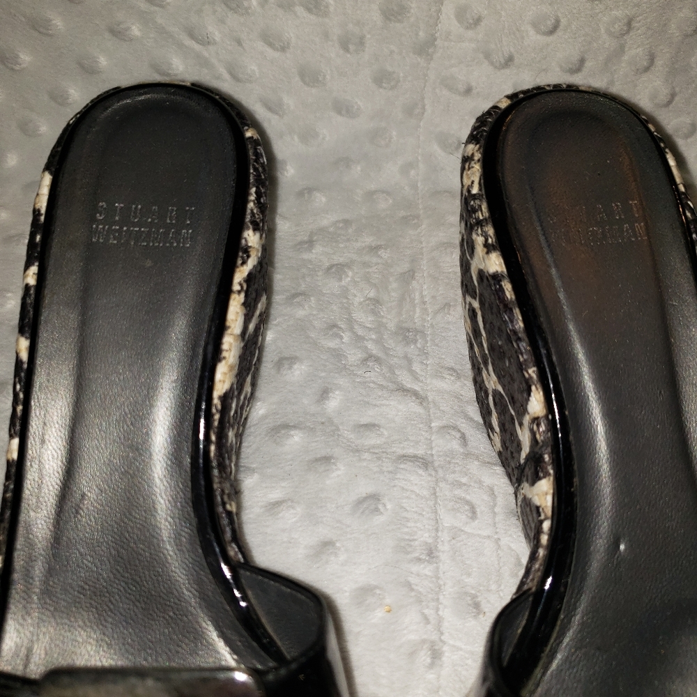 Stuart Weitzman 7 1/2 giraffe animal print buckle - Picture 11 of 16